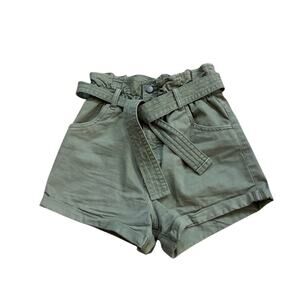 Abercrombie & Fitch Paper Bag Shorts - Green - XS